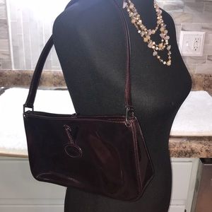 Longchamp Purple Shoulder Bag Toggle Closure